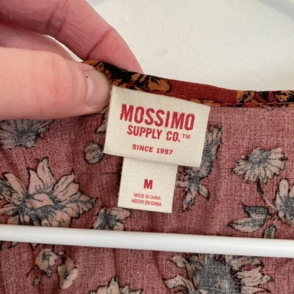 MOSSIMO SUPPLY CO Rust Red Burnt Orange Floral Sunflower Boho Sleeveless Romper - Picture 5 of 16
